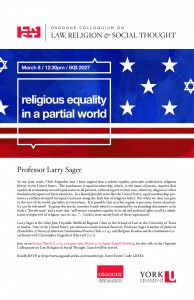 Image of poster for event "Religious Equality in a Partial World."